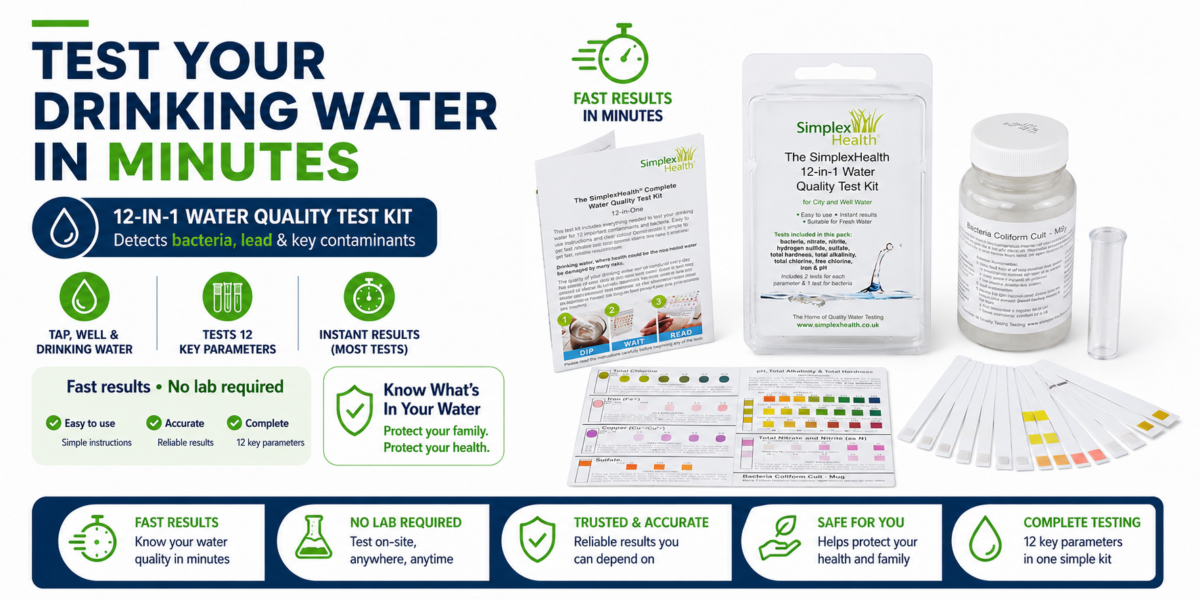 Water Test Kit SimplexHealth 12-in-one