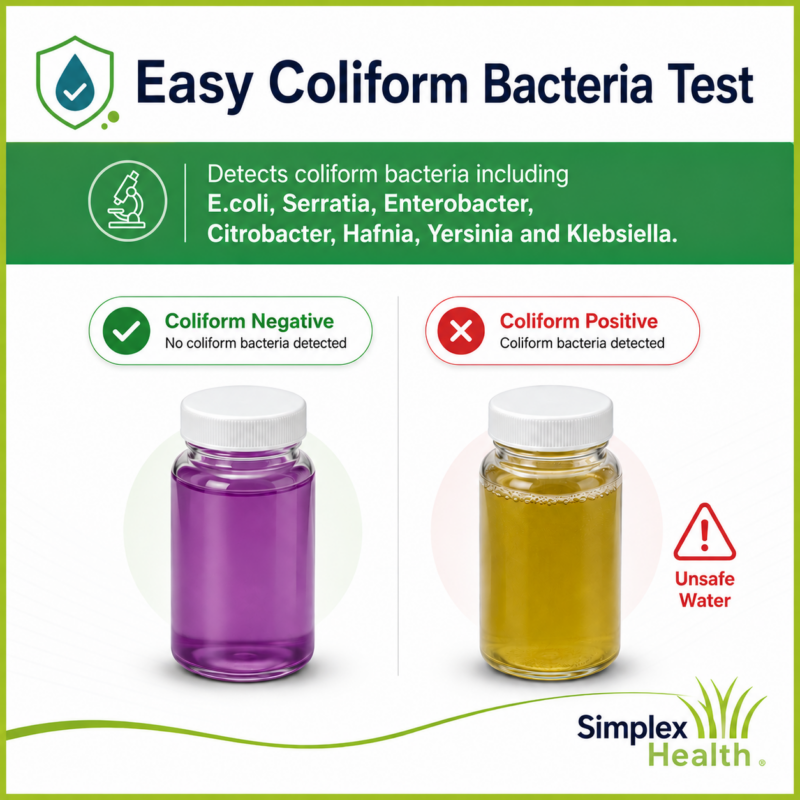 Easy Coliform Bacteria Water Test (2 tests) - SimplexHealth