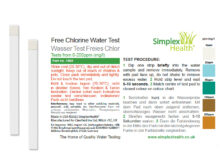 Free Chlorine Water Test 0-200ppm (100 Strips)