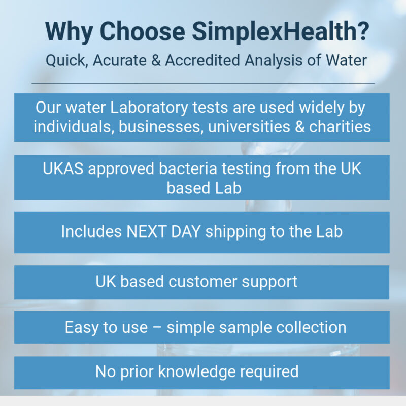 Why choose simplexhealth for water lab testing