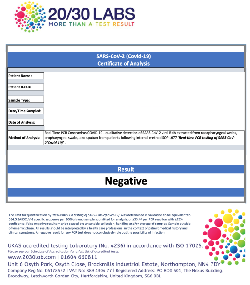 Covid-19 (Coronavirus) RT-PCR Swab Home Test Kit