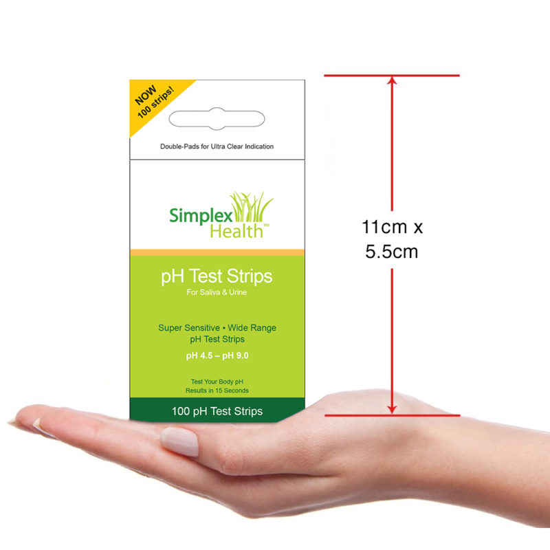 pH Test Strips 4.5 - 9.0 (100 strips) for Urine & Saliva