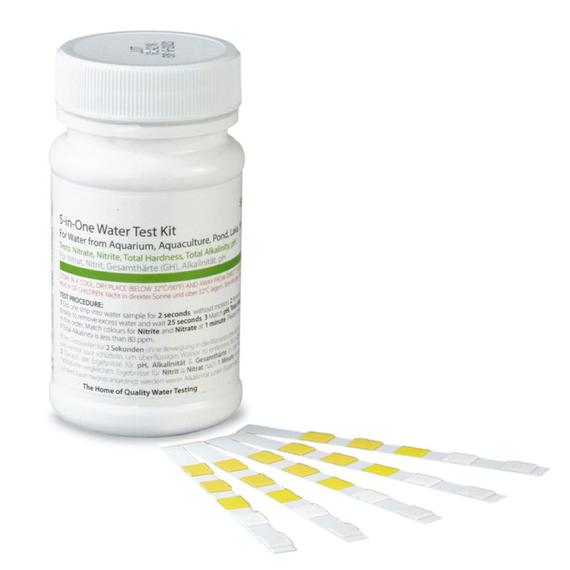 Water Test Kit (5-in-1) Aquaculture/Well (25 strips)