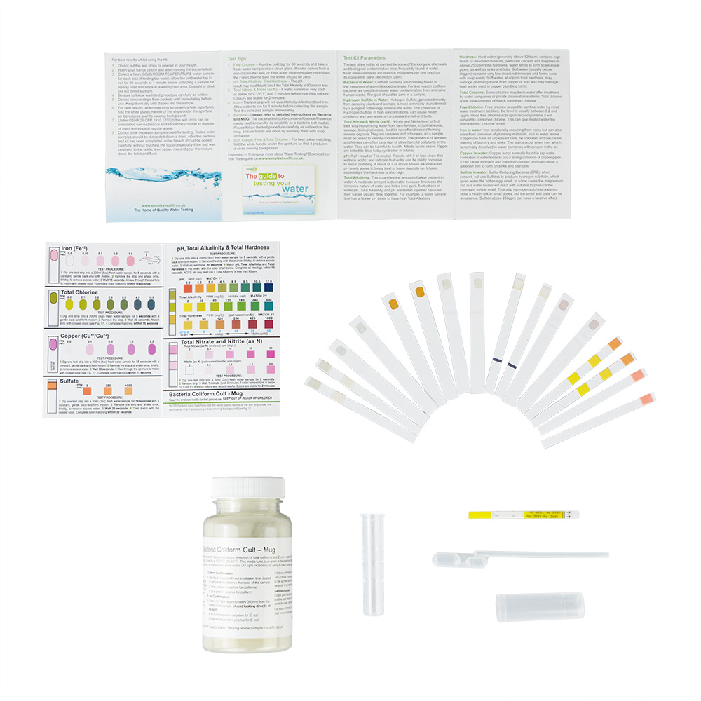 SimplexHealth Complete Water Quality Test Kit 13-In-One
