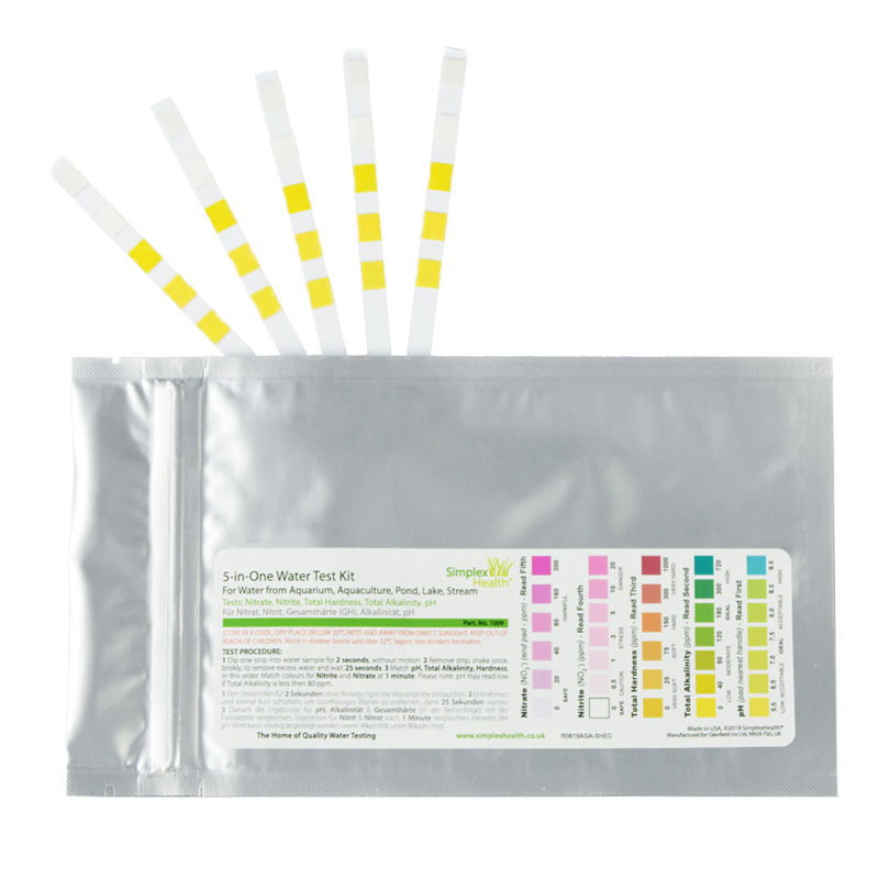 Water Test Kit (5-in-1) Aquaculture/Well (5 strips)