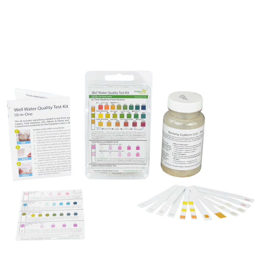 Simplex Health Drinking Water All-in-One Test Kit 10 in One