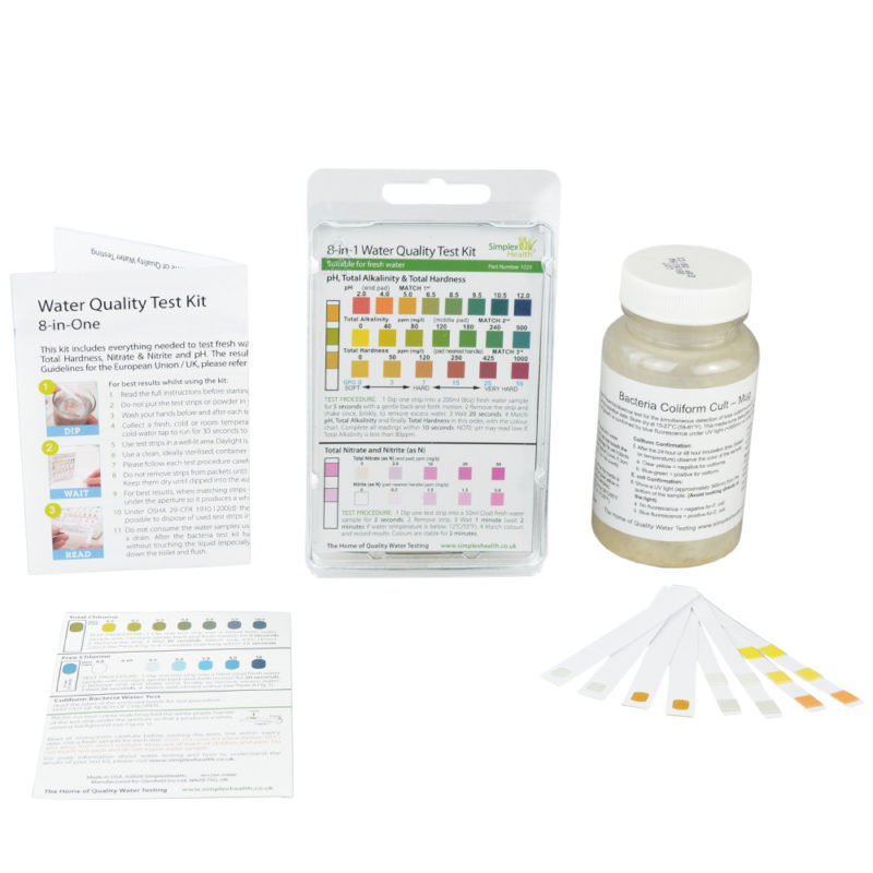 SimplexHealth Water Quality Test Kit 8-in-One