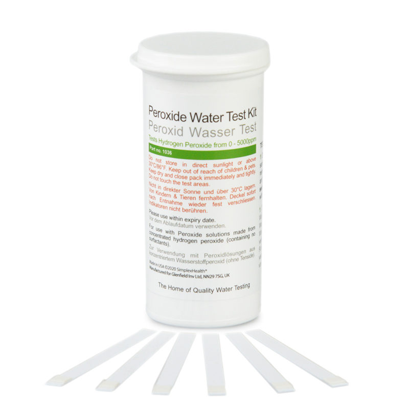 Water Peroxide Check 0-5000ppm (50 test Strips)