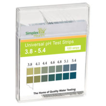 Water pH Test Strips 3.8 - 5.4 (100 strips)