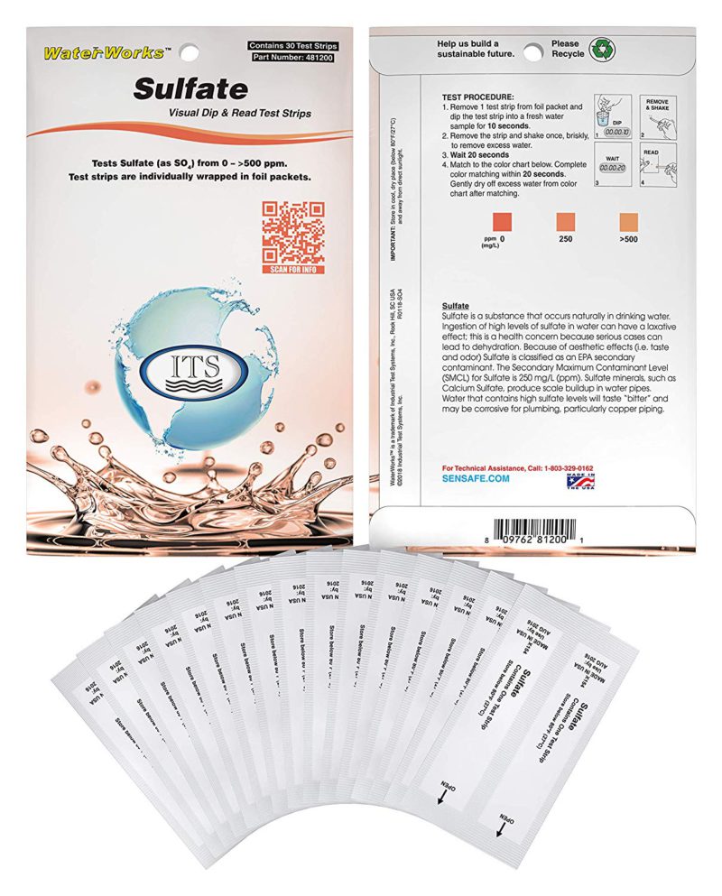 Water Sulfate Check 0-250ppm (30 strips)